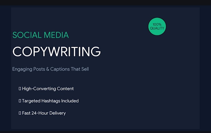 be your creative social media copywriter and content writer