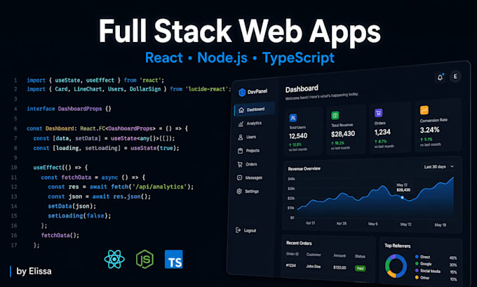 build fullstack web apps with react and nodejs