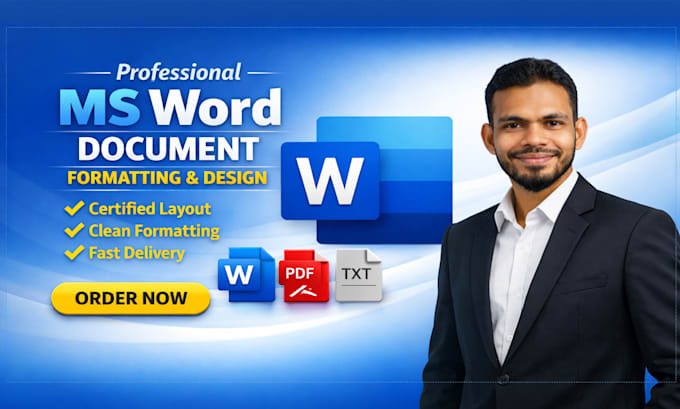 microsoft word document formatting, editing, design and correction