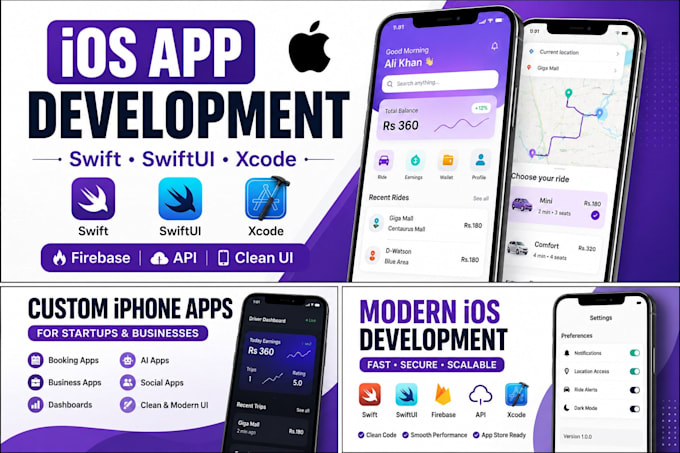 develop ios app using swift swiftui and xcode