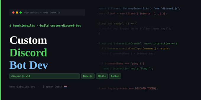 build a custom discord bot for your server