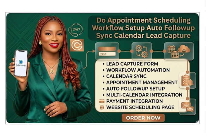 do appointment scheduling workflow setup auto followup sync calendar lead captur