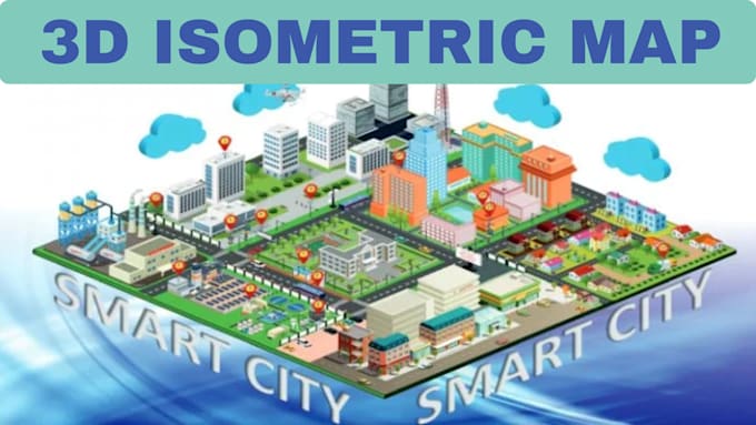 design custom vector map illustration, event map, and isometric map