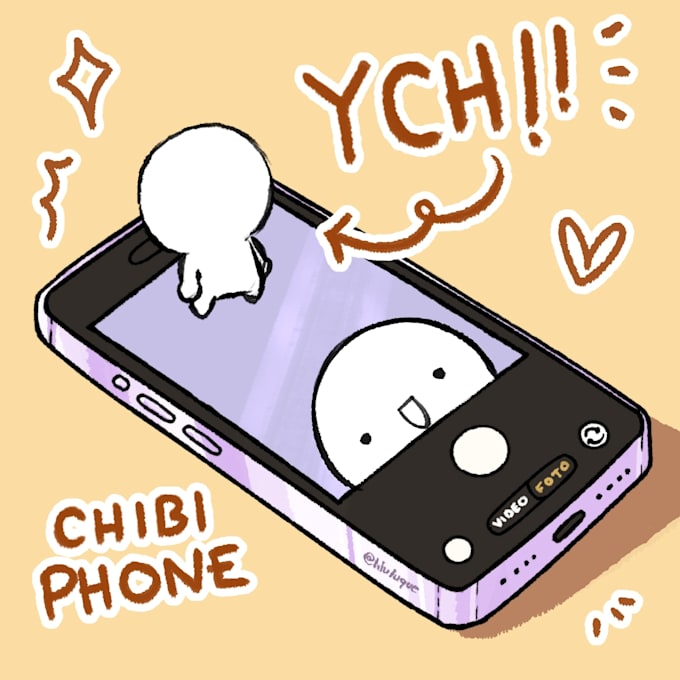 draw a ych chibi on phone