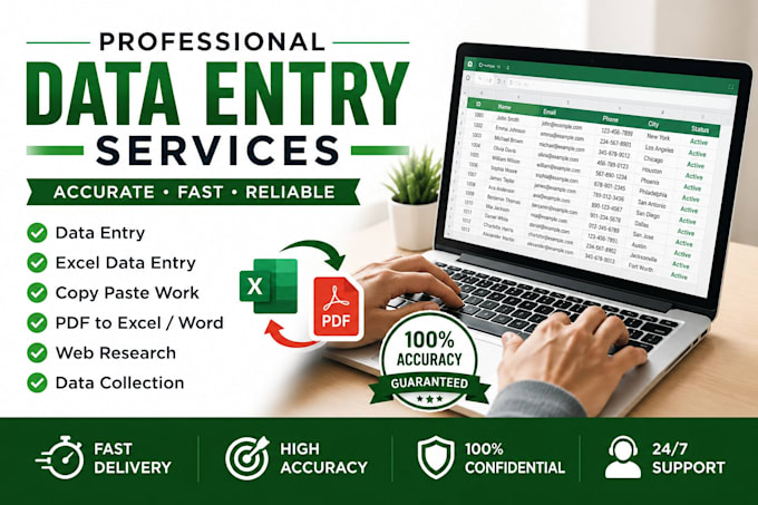 data entry , copy paste