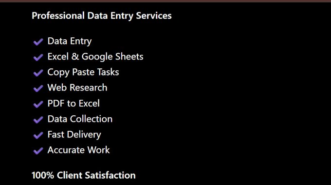 do accurate data entry