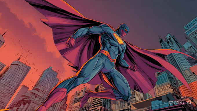 superhero character for comics