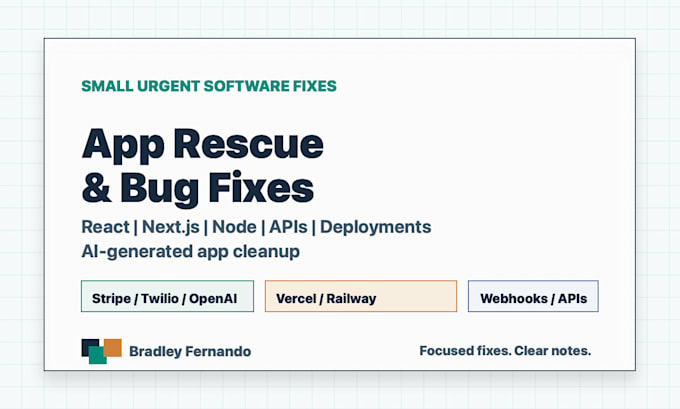 fix bugs and clean up your broken react nextjs node app