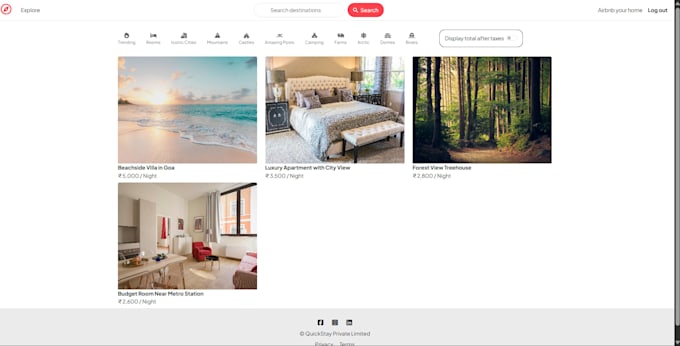 build a responsive web application like airbnb using nodejs and mongodb