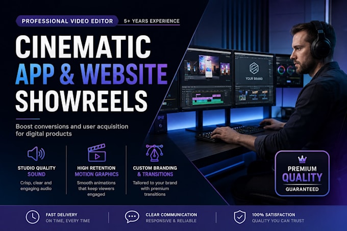 create a stunning showreel for your brand, app, or website
