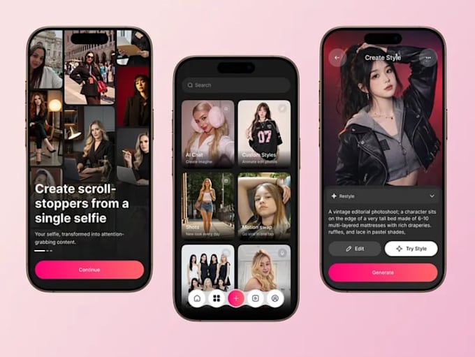 develop advanced ai photo editing app, video editing app, ai camera app, ar app