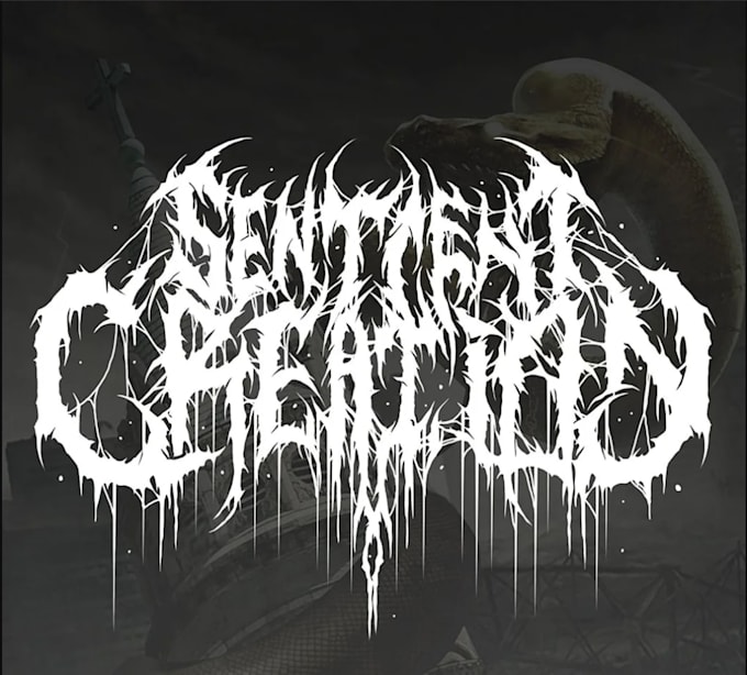 make a chaotic bestial black metal logo