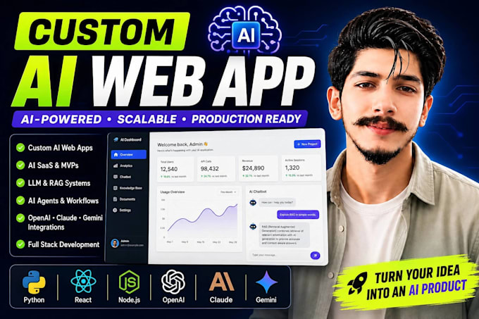 build custom ai web apps, saas platforms and mvps