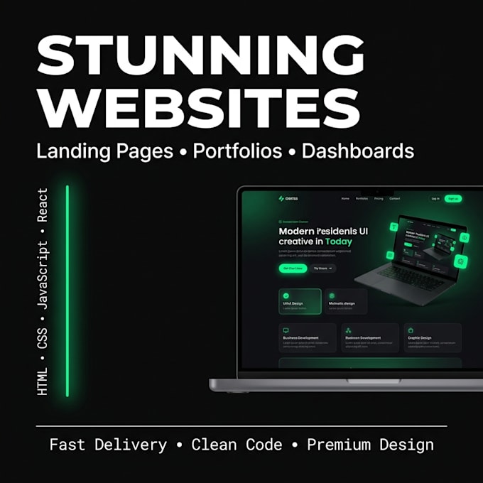 build a stunning landing page or website