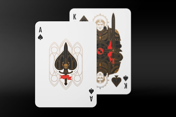 design custom playing cards, poker card deck, card game art
