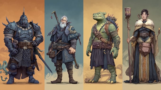 make dnd character art and dnd character commission art