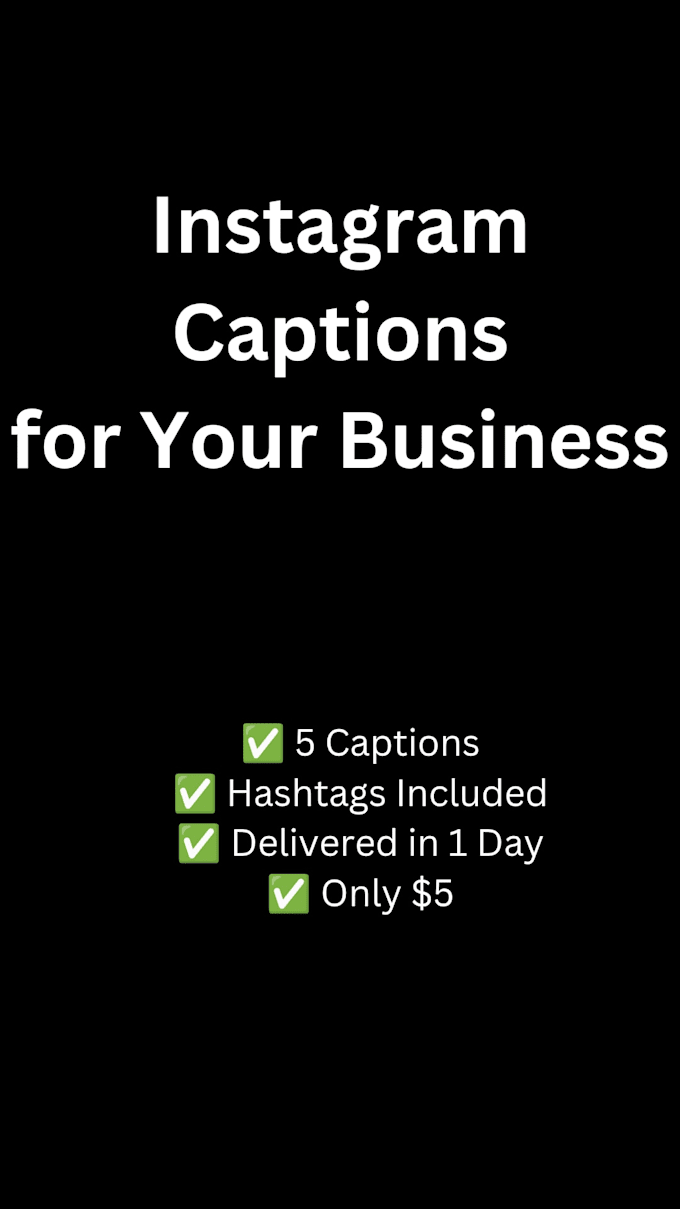 write instagram captions for your business