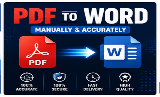 convert PDF to word manually and accurately