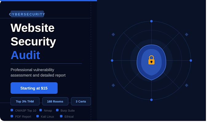 perform  website security audit and vulnerability assessment