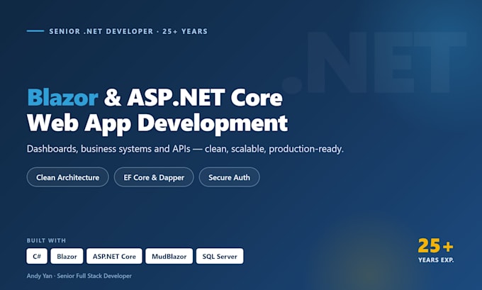develop a web application with blazor in c sharp