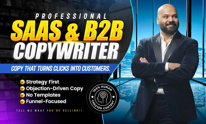 write b2b and b2c saas conversion copy landing page email copy and ad copy