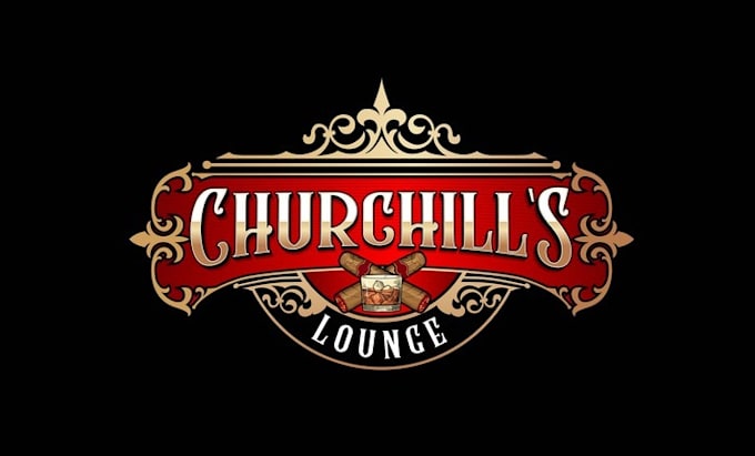 design best quality cigar bar lounge logo
