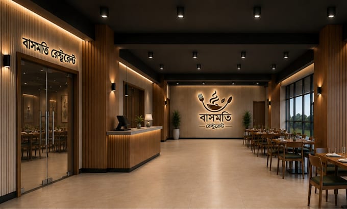 create custom restaurant design, and 3d renderings