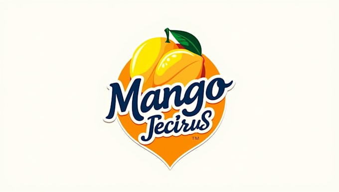 design a fresh mango drink lemonade juice logo for your brand