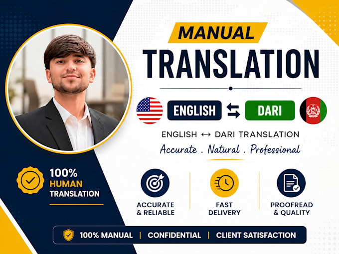 manually translate english to persian dari and persian dari to english