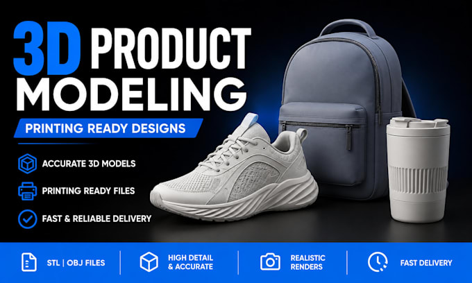 3d modeling for products professional shoe bag printing ready designs