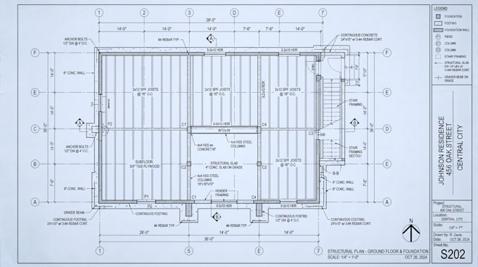 draw structural plan permit drawings framing plan california