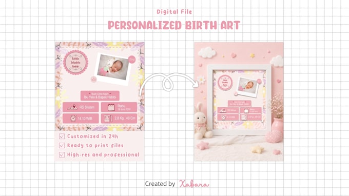 design a custom digital gift layout for you