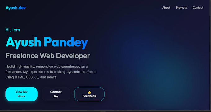 Build a responsive react website or frontend web application by Ayush ...