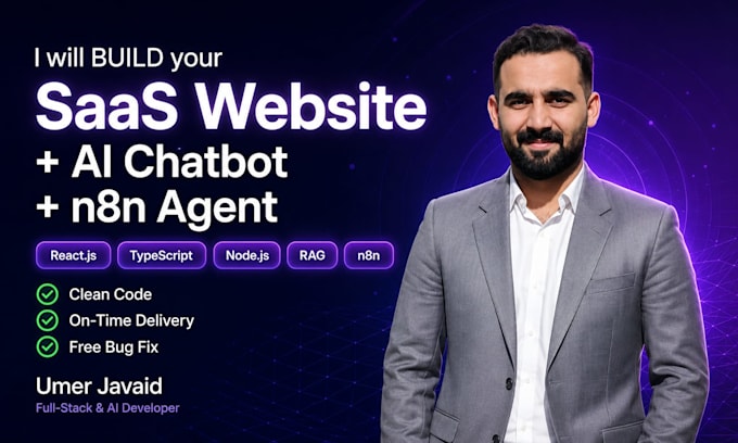build mern stack, rag ai chatbot and n8n agent for your saas