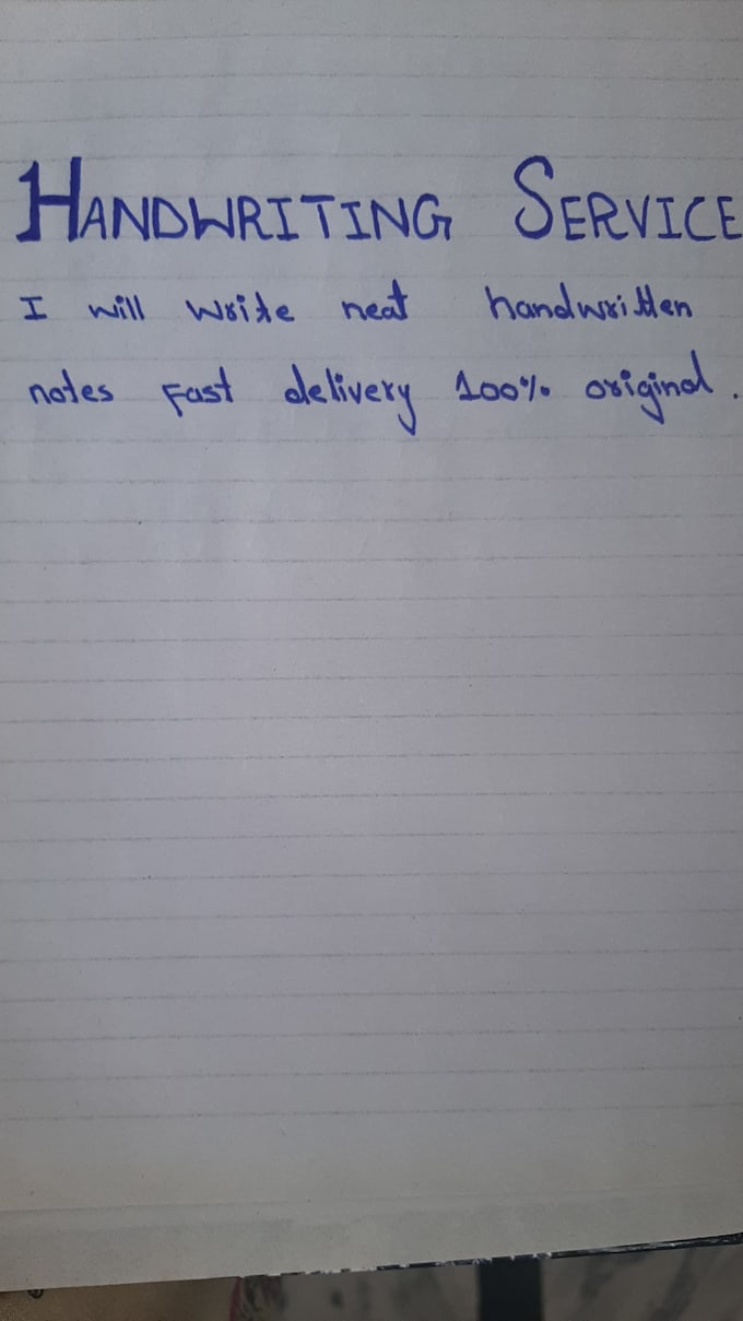 write neat handwritten notes and assignments for you
