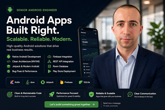 develop, fix, or optimize your android app in kotlin