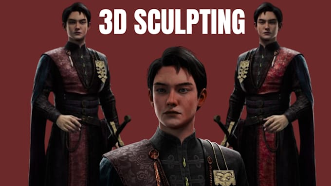 do 3d sculpting 3d model 3d character modeling 3d animation