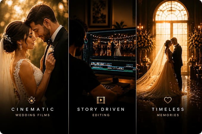 edit cinematic wedding videos, teaser, highlights