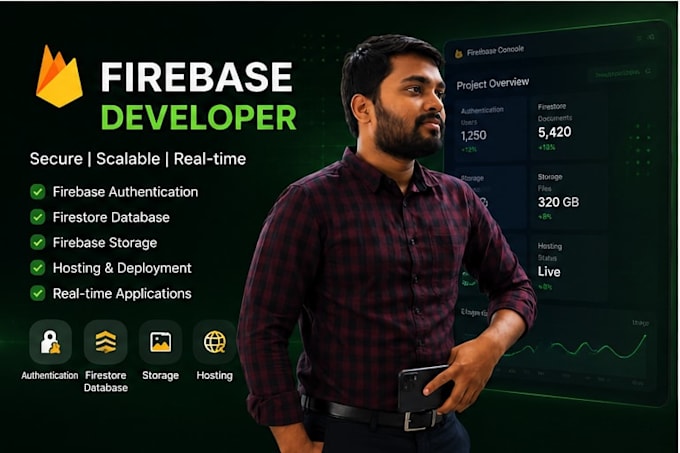 firebase developer web app authentication database integration