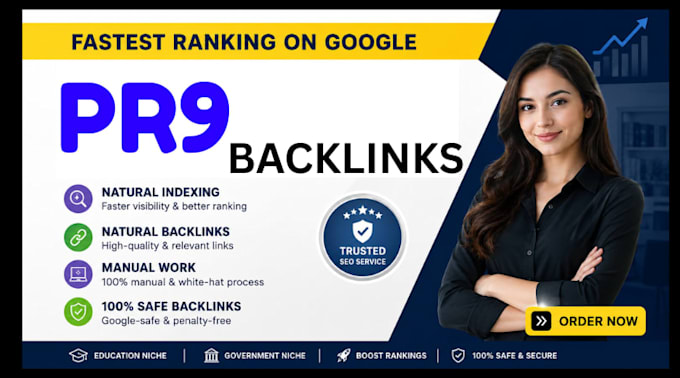 create safe white hat pr9 backlinks for your website, link building