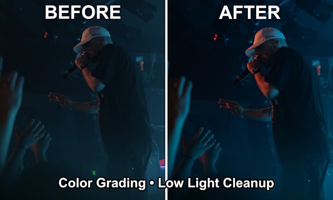 edit concert photos with cinematic color grading
