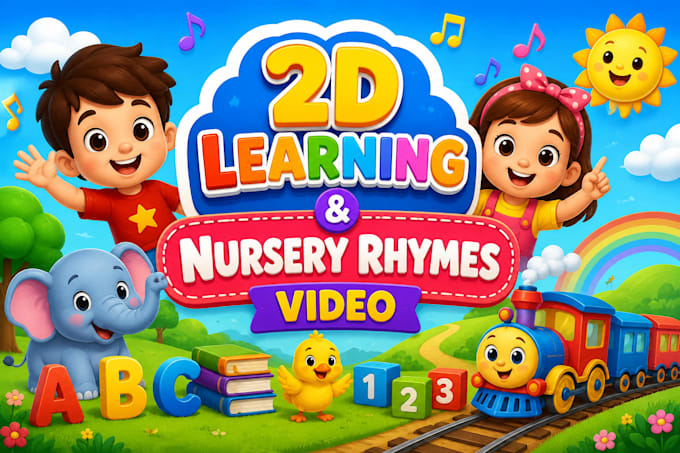 create 2d learning and nursery rhymes video