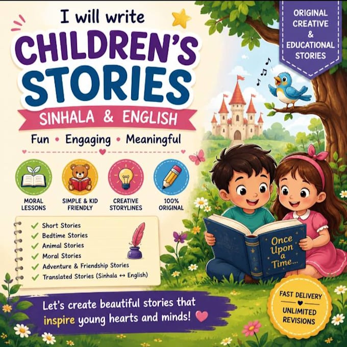 write engaging kids stories with moral lessons