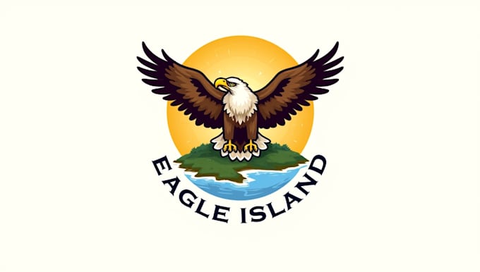 design a unique eagle island logo for your brand