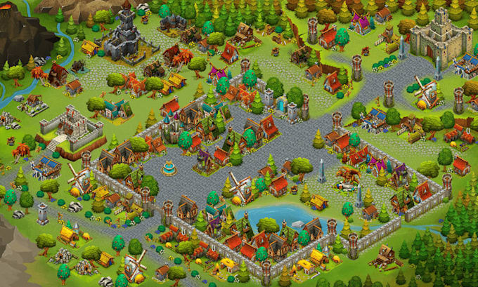 design custom 3d maps, terrains, isometric event maps, and game environments map