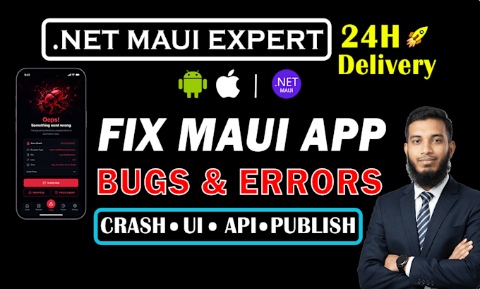 fix maui and xamarin bugs crashes errors and publishing issues