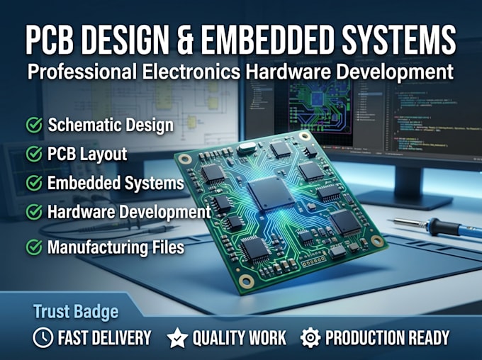 desgin pcb design embedded systems engineer and electronics hardware developer
