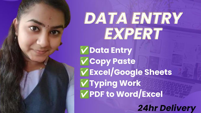 do fast and accurate data entry, copy paste and typing work