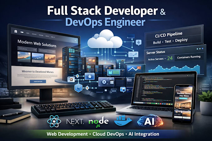 develop and deploy your full stack web application with devops