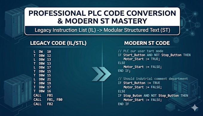 convert reverse engineer or program your plc code to structured text